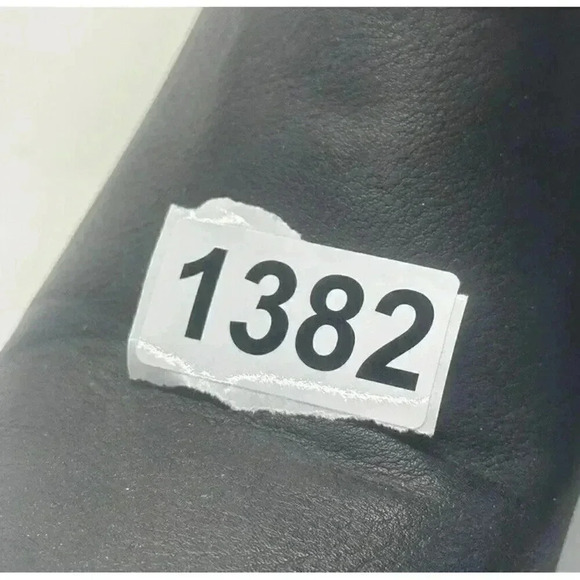 Justfab Women's Size 7 Black Faux Leather Corinthia Quilted Riding Boots Zip Up - Picture 8 of 8